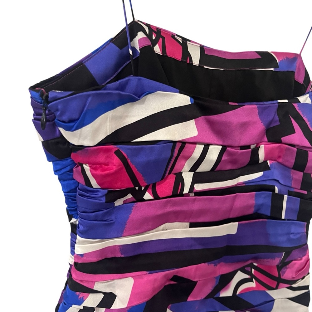 NWT Retrofete Elsie silk pleated mini dress in Graffiti spaghetti strap small - Picture 11 of 15